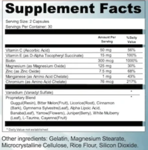 Blood-Sugar-Blaster-Supplement-Facts