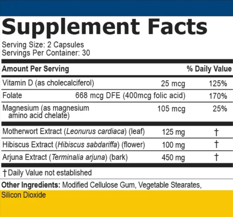 Prociva Supplement Facts