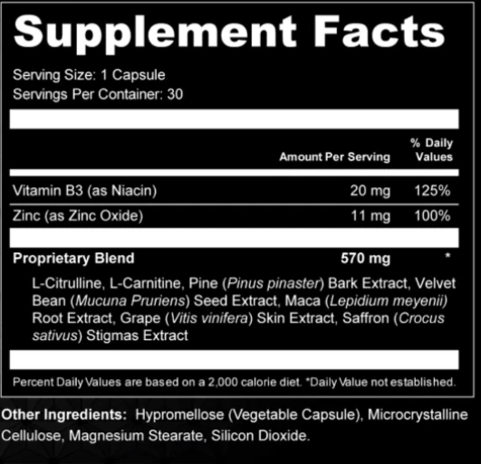 GaraHerb Supplement Facts